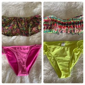 BUNDLE * Forever 21 Swimsuits M Tops S Bottoms
